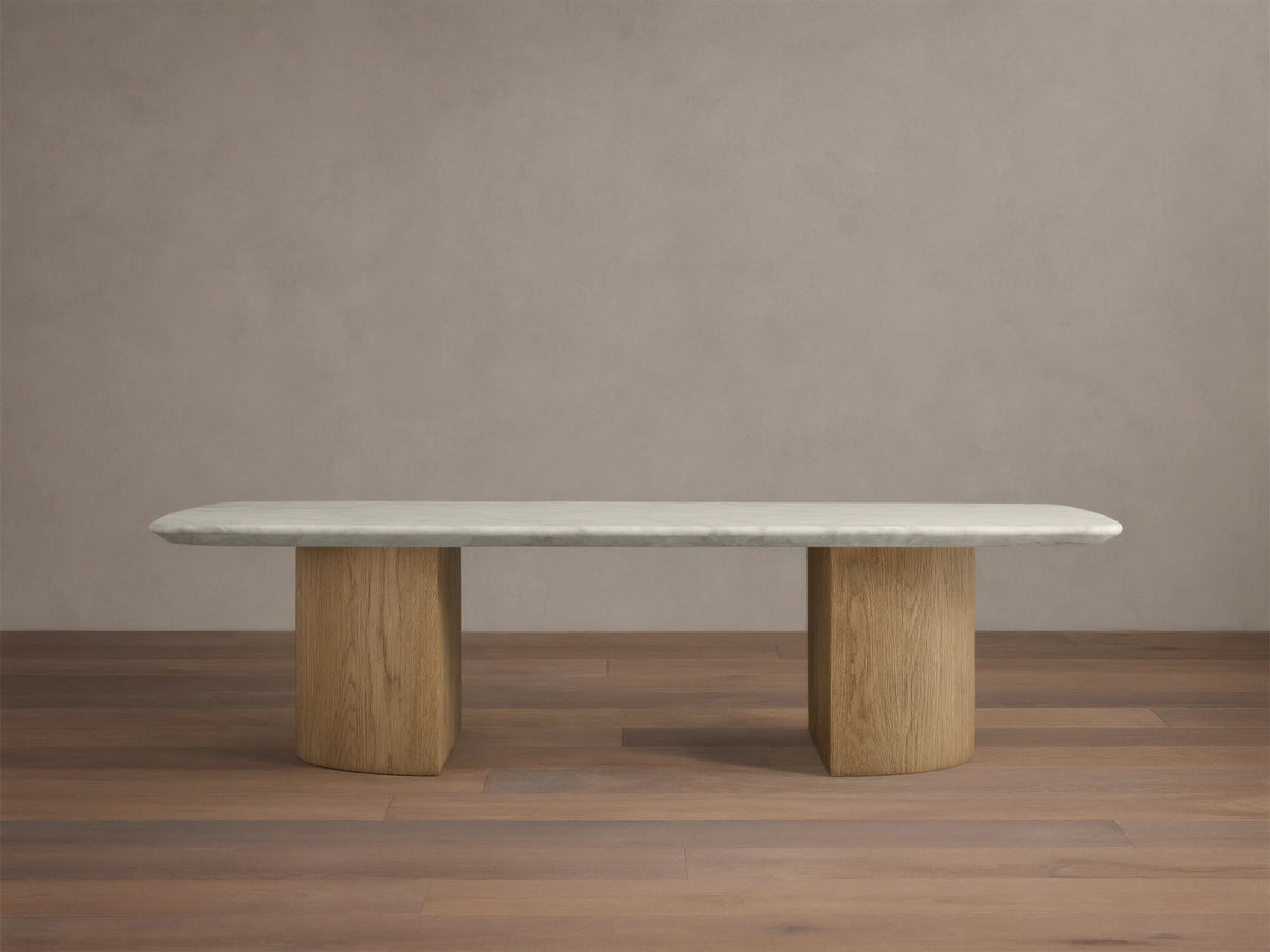 Saint Germain Stone Coffee Table with Dauphine Base