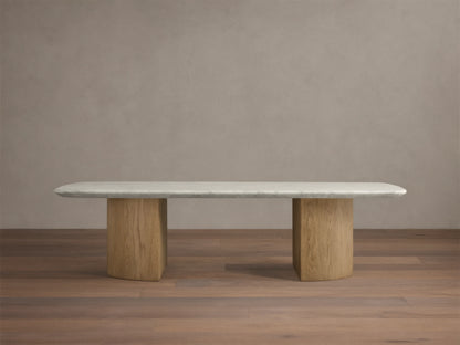 Saint Germain Stone Coffee Table with Dauphine Base