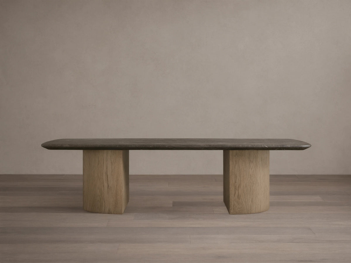 Saint Germain Stone Coffee Table with Dauphine Base