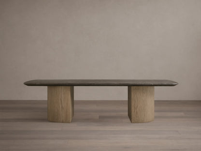Saint Germain Stone Coffee Table with Dauphine Base