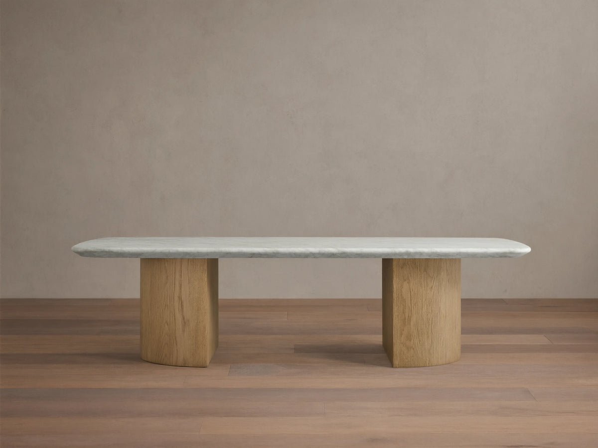 Saint Germain Stone Coffee Table with Dauphine Base