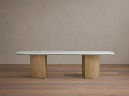 Saint Germain Stone Coffee Table with Dauphine Base