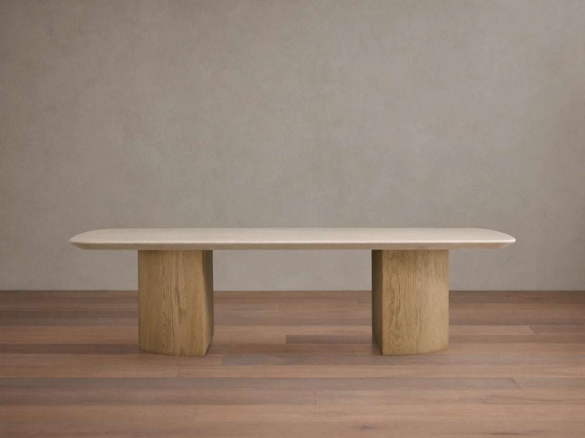 Saint Germain Stone Coffee Table with Dauphine Base