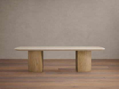 Saint Germain Stone Coffee Table with Dauphine Base