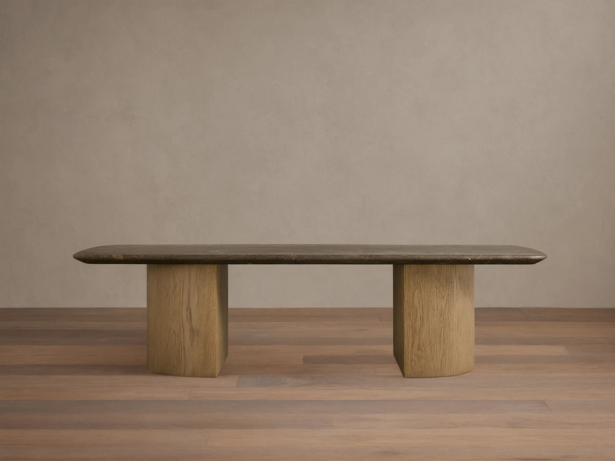 Saint Germain Stone Coffee Table with Dauphine Base