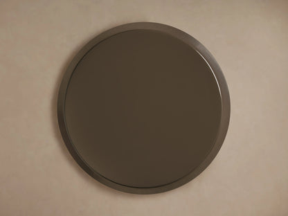 Eris Lacquer Stool with a brown, high-gloss finish showcasing its smooth, reflective surface and geometric silhouette.