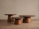 WALNUT / CLUSTER OF 3