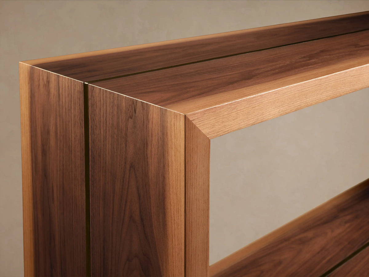 Mihaela Console Table made of Romanian oak and spruce with a rectangular open design, natural finish, and smooth edges.