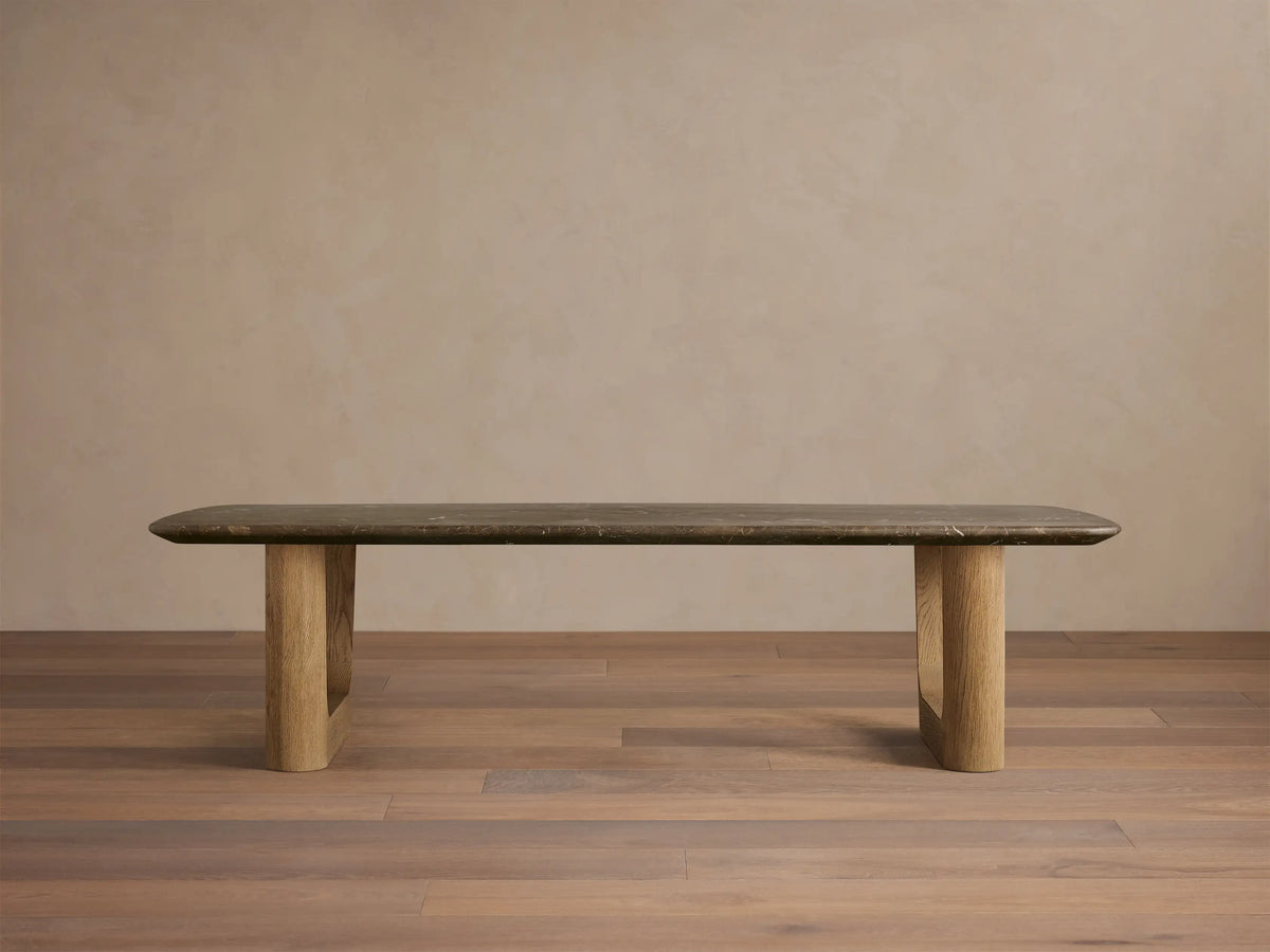 Saint Germain Stone Coffee Table with Rennes Base