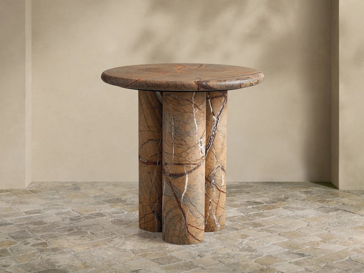 Serafin 20" Outdoor Compatible Round End Table in Brown Forest (1 of 4)