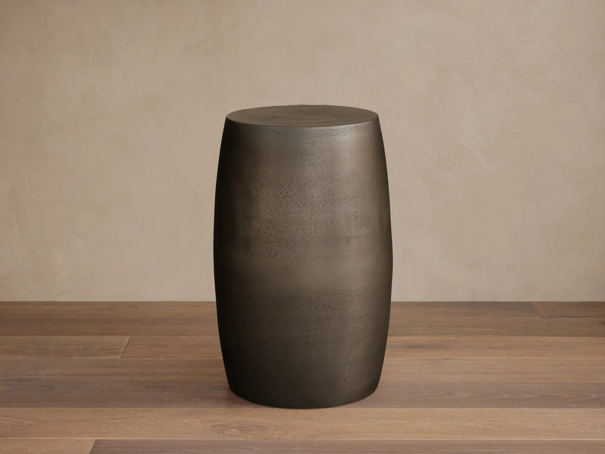 Hammered Drum End Table