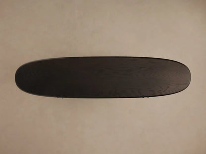 Top view of the Abanos Bexler Sideboard, showing the dark wood grain surface.
