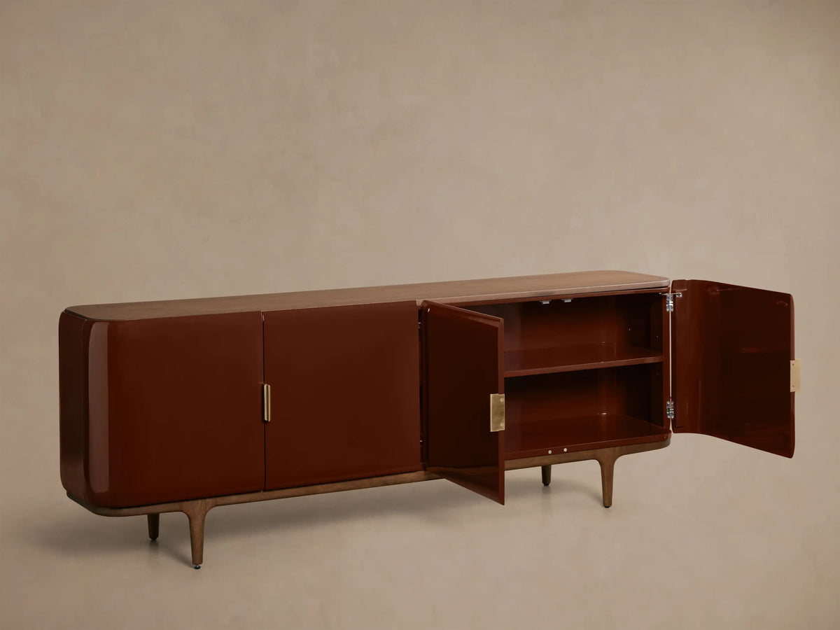 Bryer 80" Media Console in Oxblood Walnut (1 of 5)
