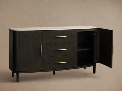 Danny 60" Cabinet in Ebony with Cream Marble Top (2 of 4)