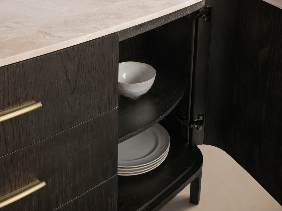 Danny 60" Cabinet in Ebony with Cream Marble Top (4 of 4)
