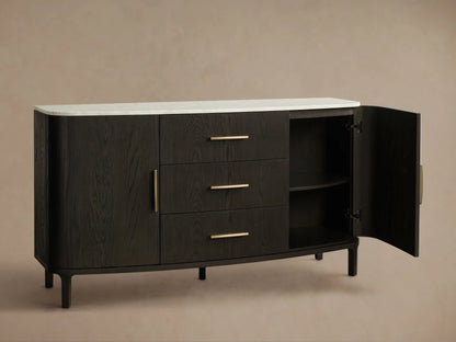 Danny 60" Cabinet in Ebony with Carrara Top (2 of 4)