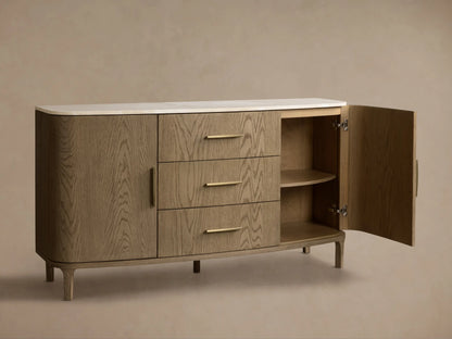 Danny 60" Cabinet in Fawn with Royal Cream Top (2 of 4)