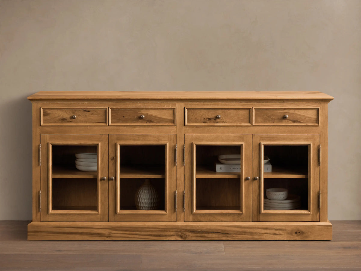 Kensington 75" Glass Door Buffet in Reclaimed Light French Oak (5 of 5)