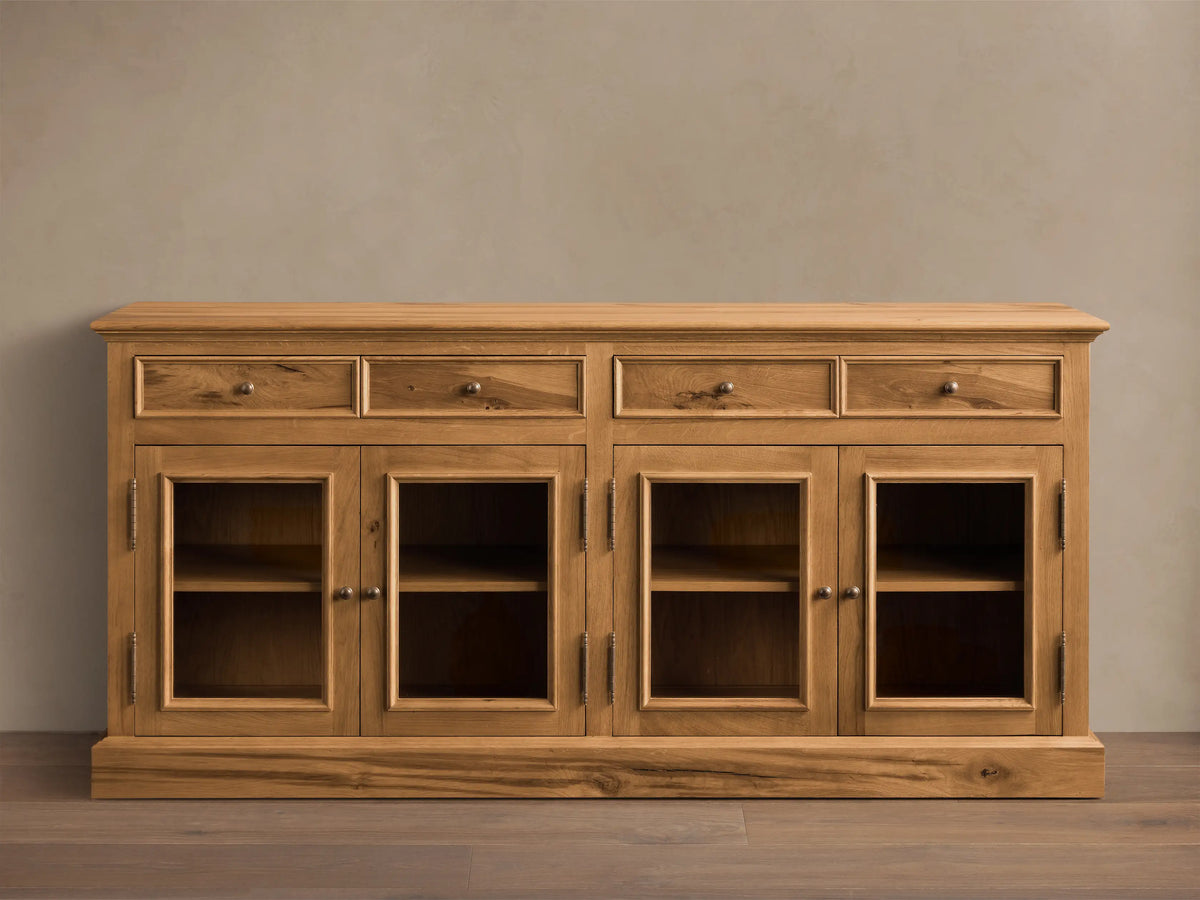 Kensington 75" Glass Door Buffet in Reclaimed Light French Oak (5 of 5)