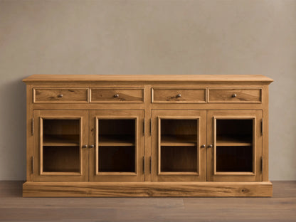 Kensington 75" Glass Door Buffet in Reclaimed Light French Oak (5 of 5)
