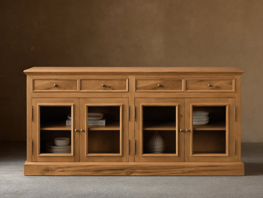 Kensington 75" Glass Door Buffet in Reclaimed Light French Oak (5 of 5)
