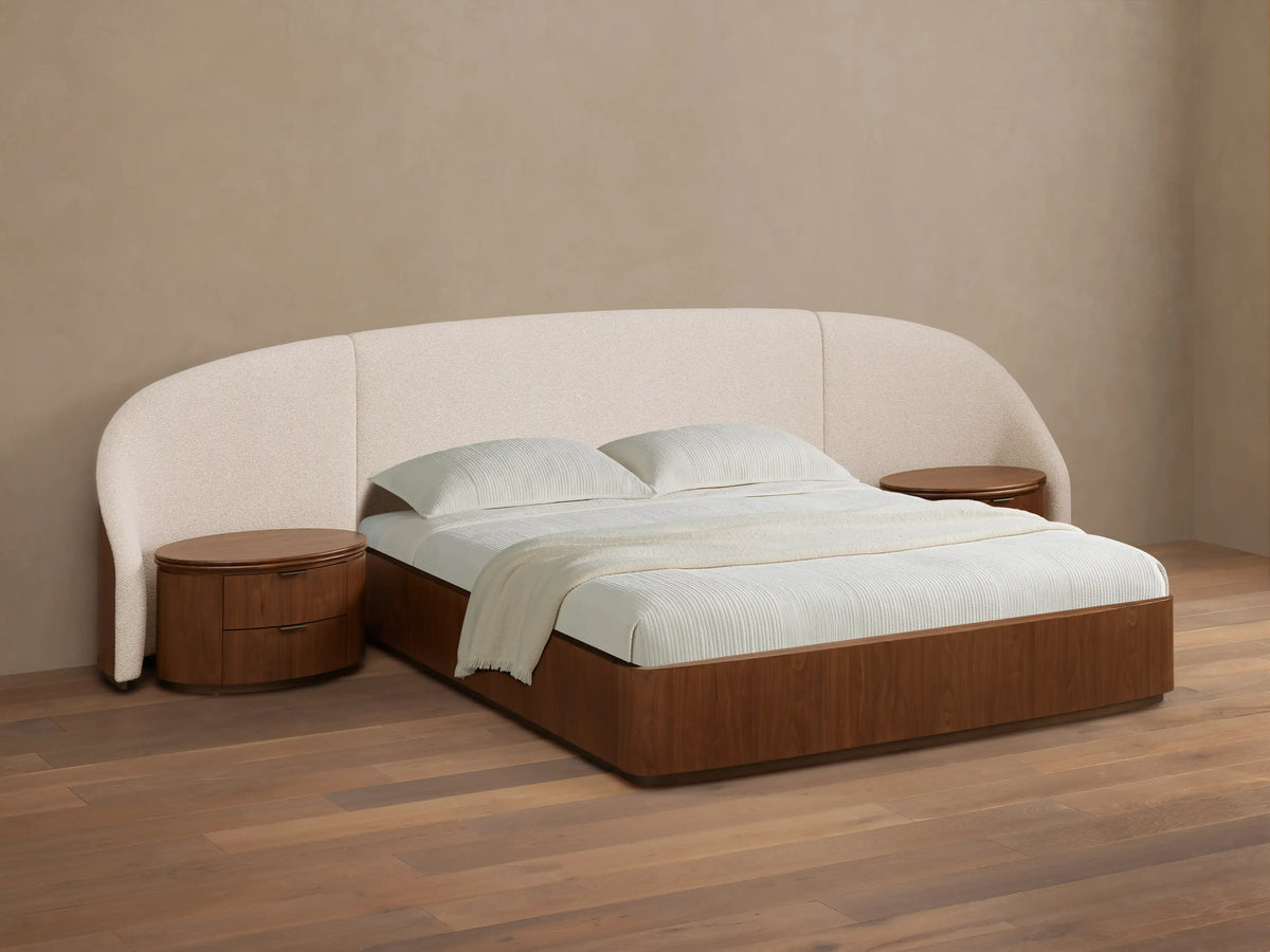 Caden 45.75" Extended King Bed in Walnut and Adilon Latte (6 of 6)