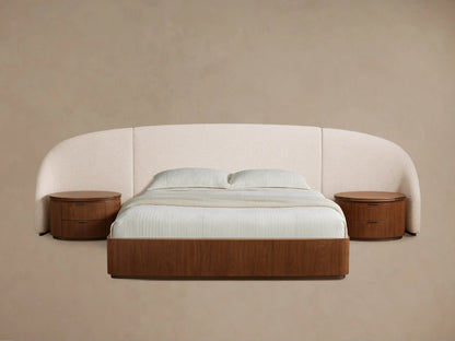 Caden 45.75" Extended King Bed in Walnut and Adilon Latte (2 of 6)