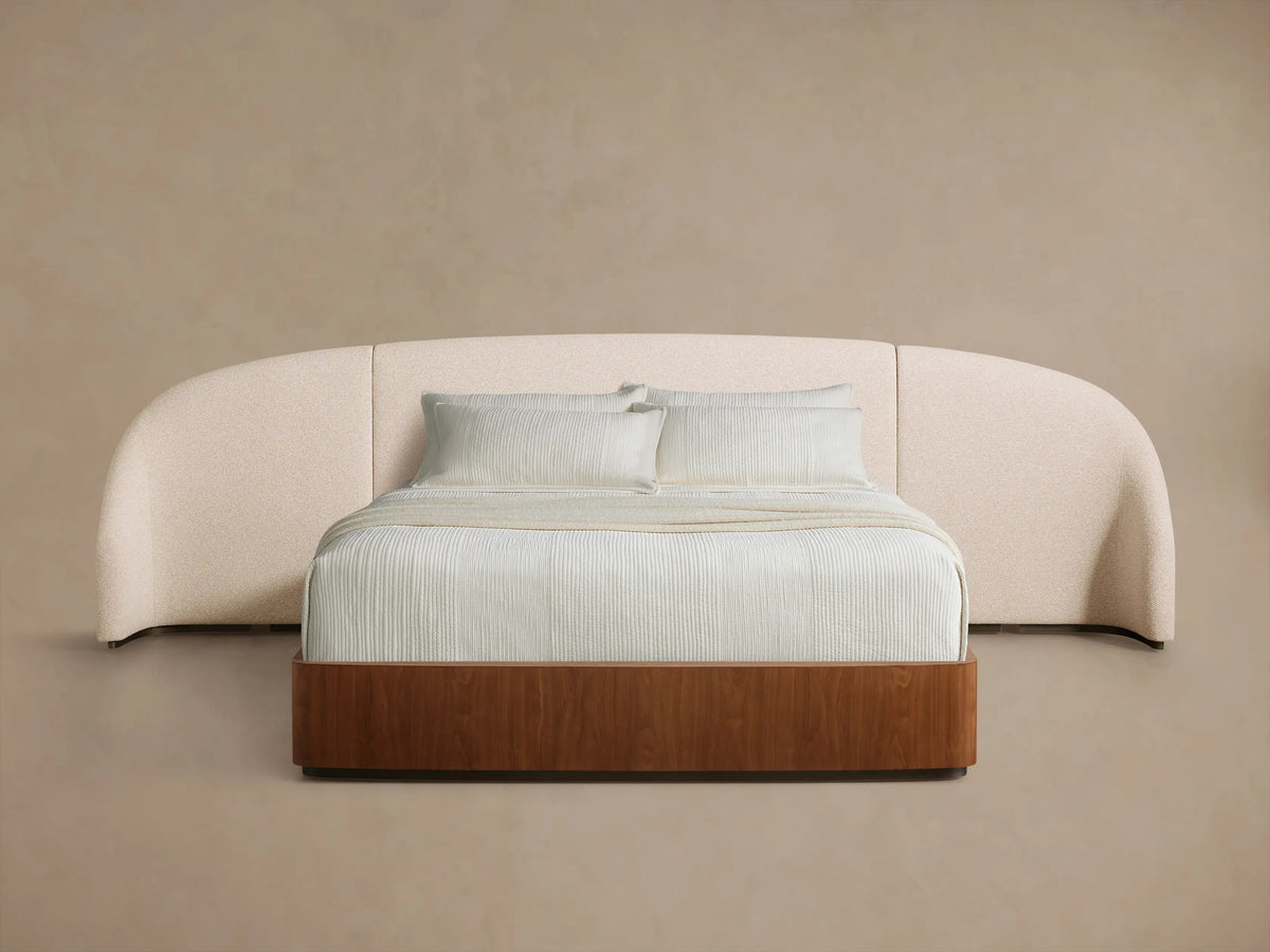 Caden 45.75" Extended King Bed in Walnut and Adilon Latte (5 of 6)