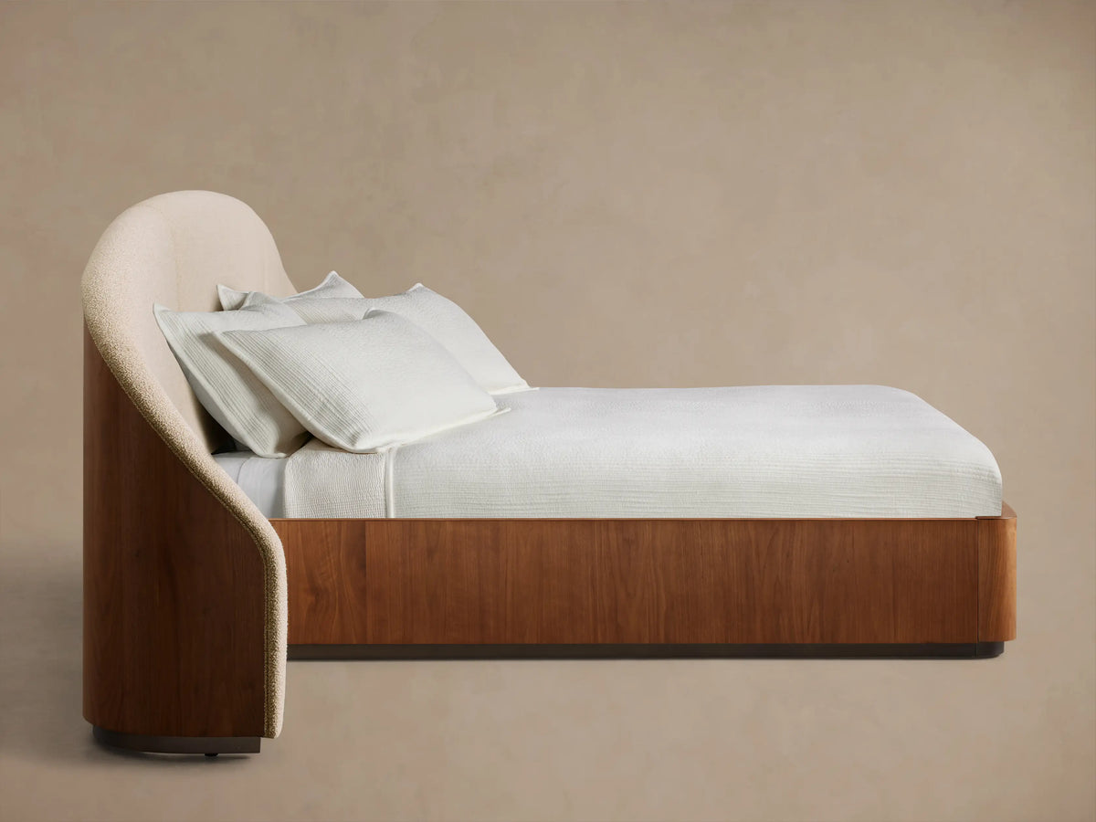 Caden 45.75" Extended King Bed in Walnut and Adilon Latte (4 of 6)