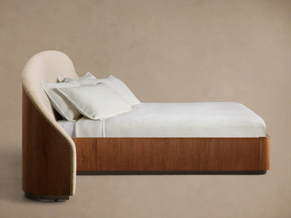 Caden 45.75" Extended King Bed in Walnut and Adilon Latte (4 of 6)