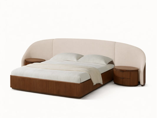 Caden 45.75" Extended King Bed in Walnut and Adilon Latte (6 of 6)