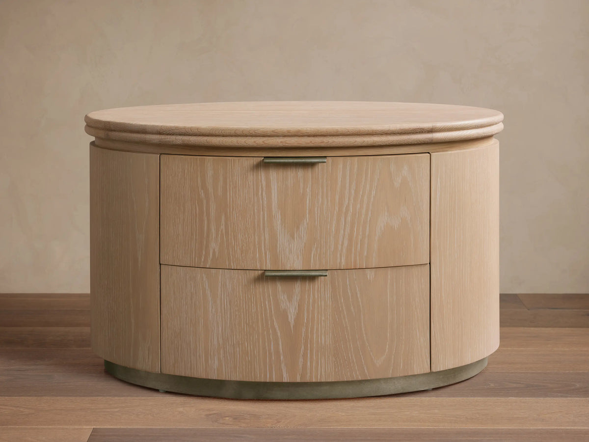 Caden Wood Oval Nightstand