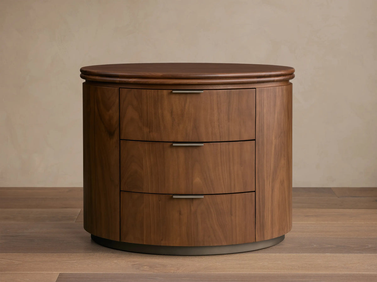 Caden Wood Oval Nightstand