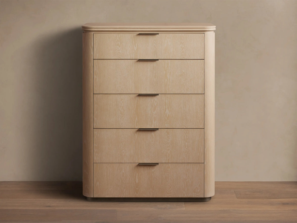 Caden Wood Five-Drawer Dresser