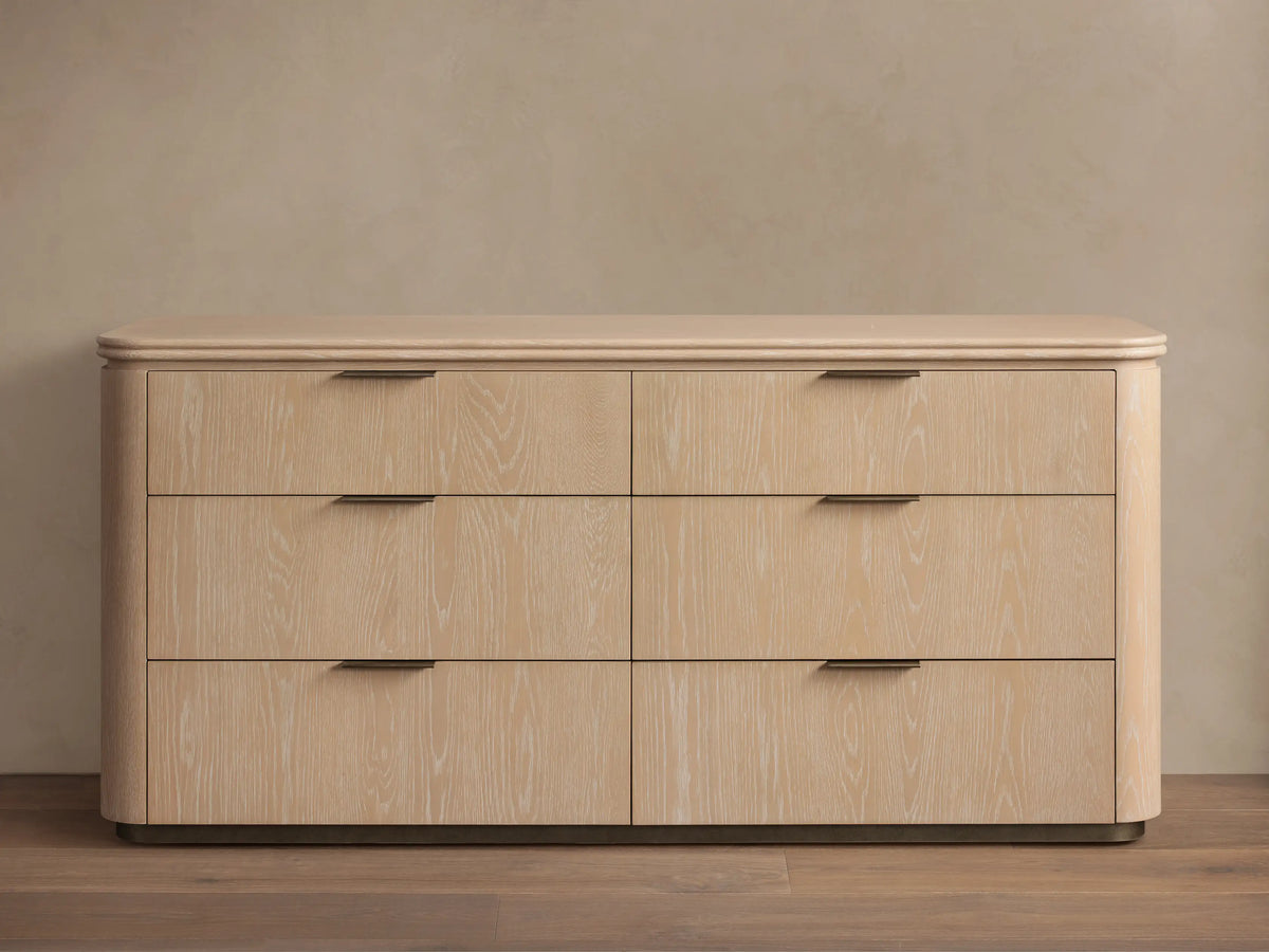 Caden Wood Six-Drawer Dresser