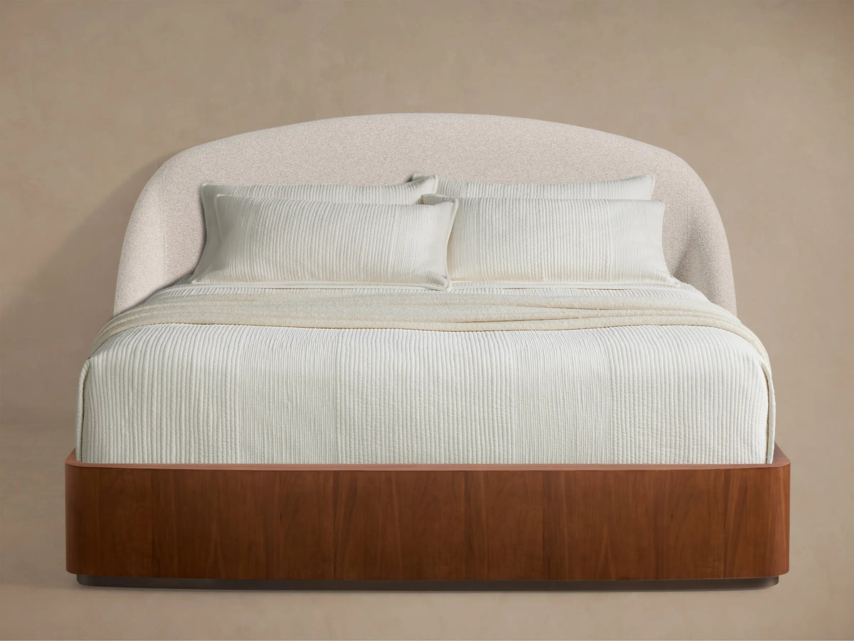 Caden 45.75" Queen Bed in Walnut and Adilon Latte (3 of 4)