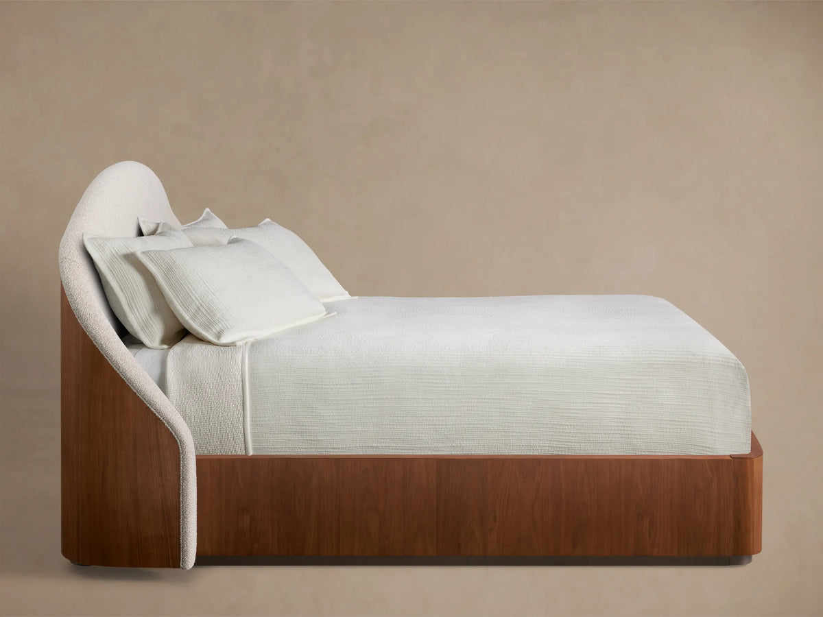 Caden 45.75" Queen Bed in Walnut and Adilon Latte (1 of 4)