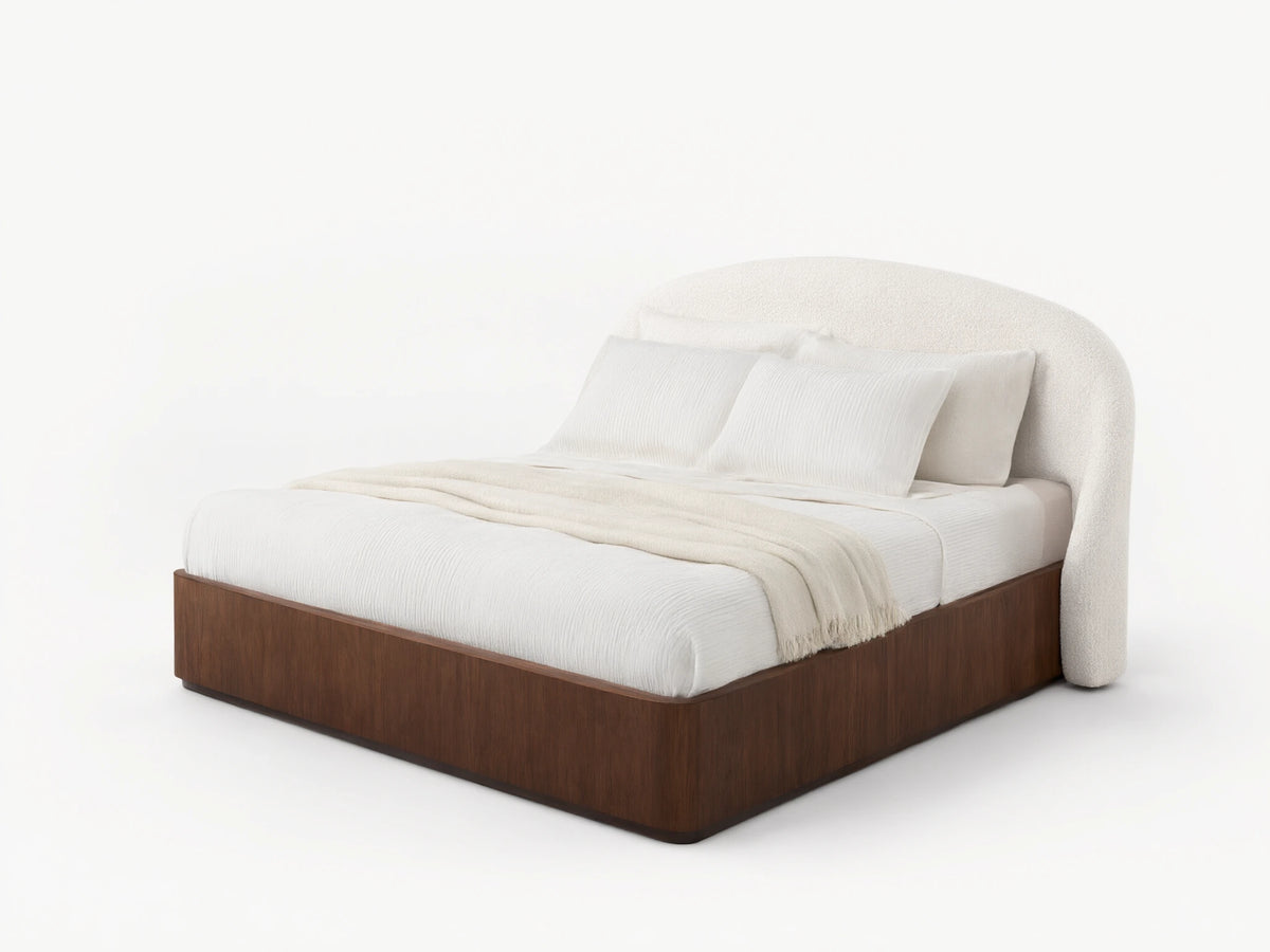 Caden 45.75" Queen Bed in Walnut and Adilon Latte (3 of 4)