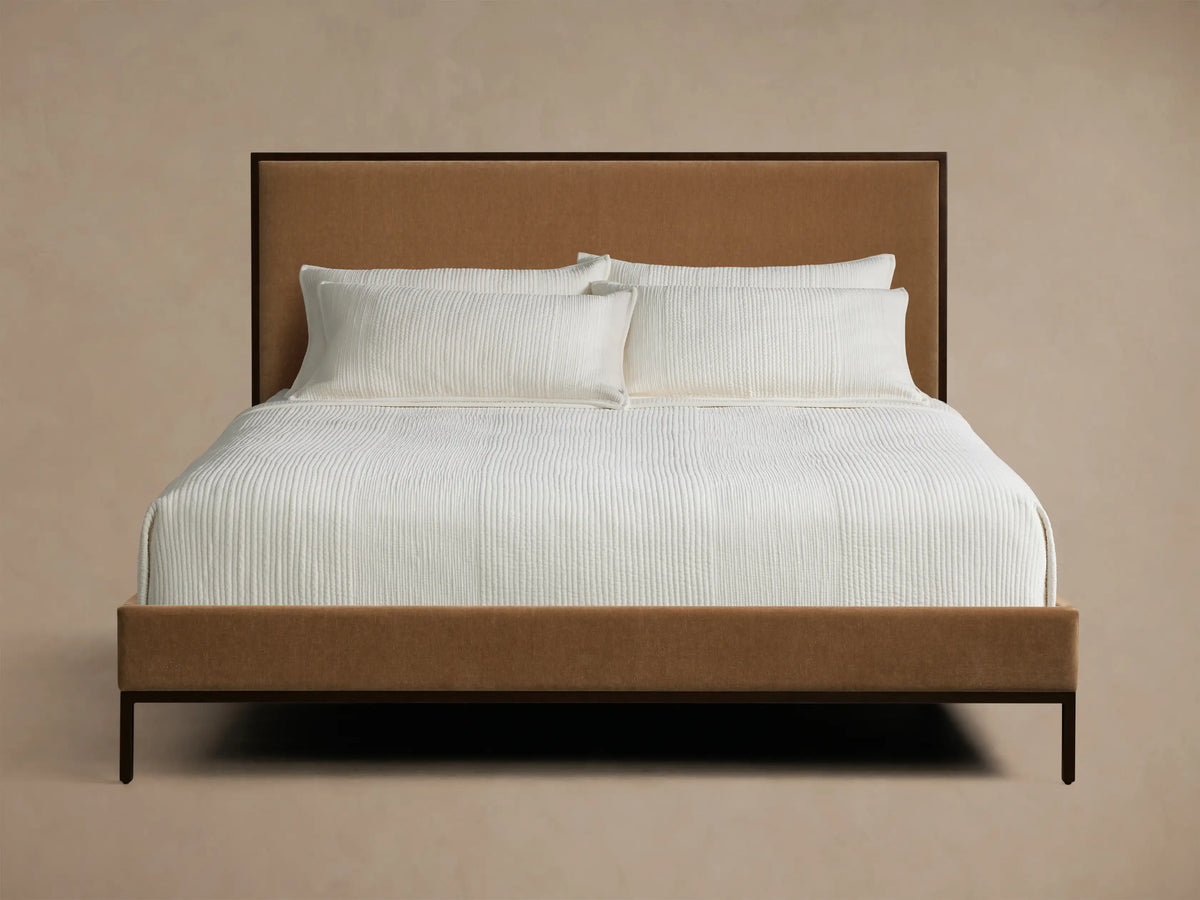 Chamberlain 54" Queen Bed in Bronze and Quincy Camel (3 of 4)