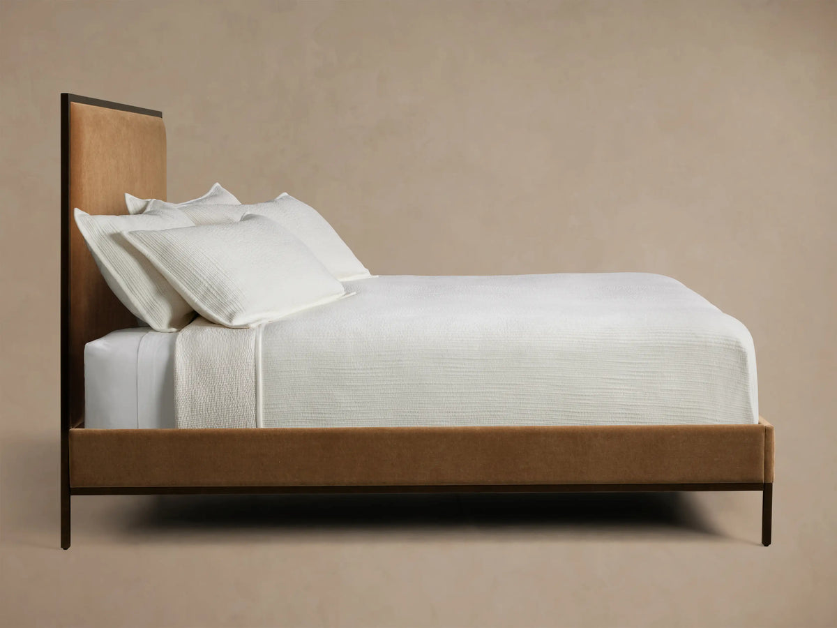 Chamberlain 54" Queen Bed in Bronze and Quincy Camel (1 of 4)