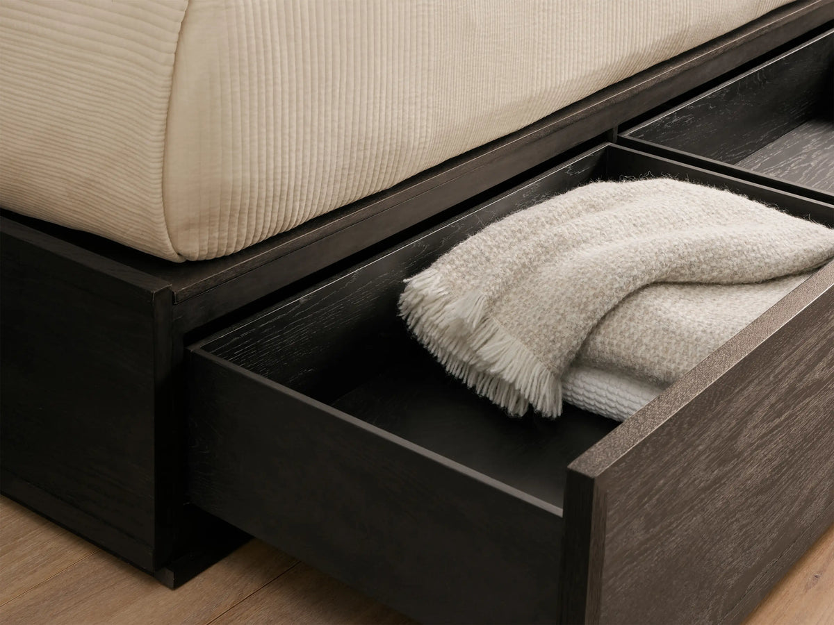 Darien 48" Queen Storage Bed in Ebony and Beacon Snow (3 of 5)