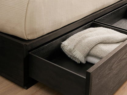 Darien 48" Queen Storage Bed in Ebony and Beacon Snow (3 of 5)