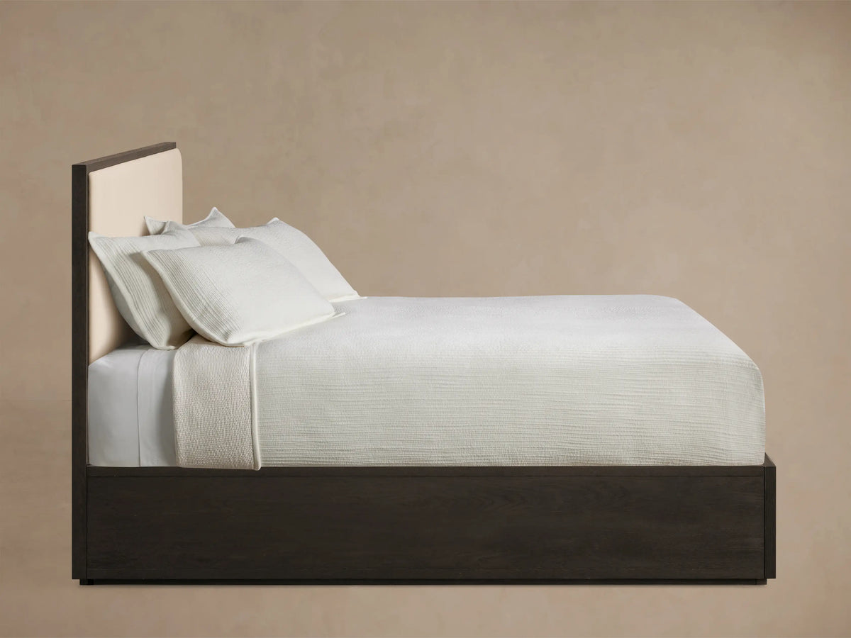 Darien 48" Queen Storage Bed in Ebony and Beacon Snow (1 of 5)