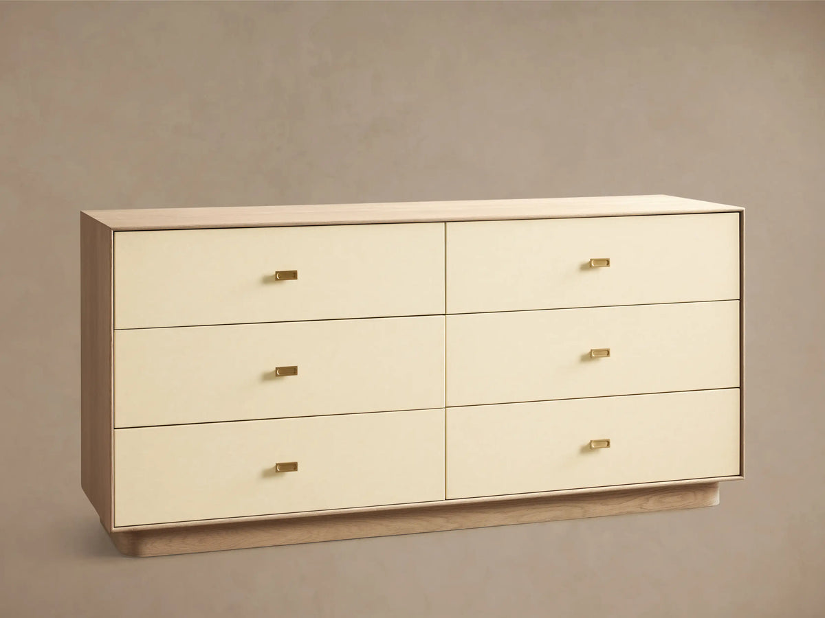Lowen 72" Six Drawer Wide Dresser in Sea Salt and Oyster (1 of 4)