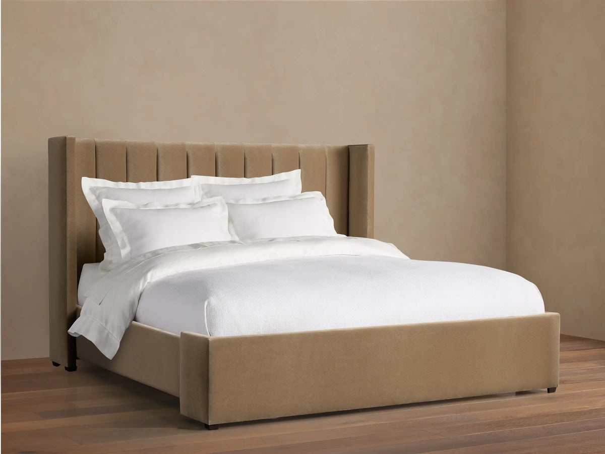 Wyller Channel-Stitched Bed with Low Footboard