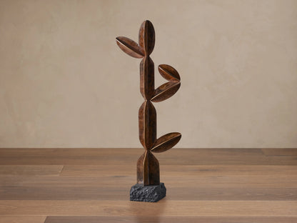 Patina Cactus Sculpture