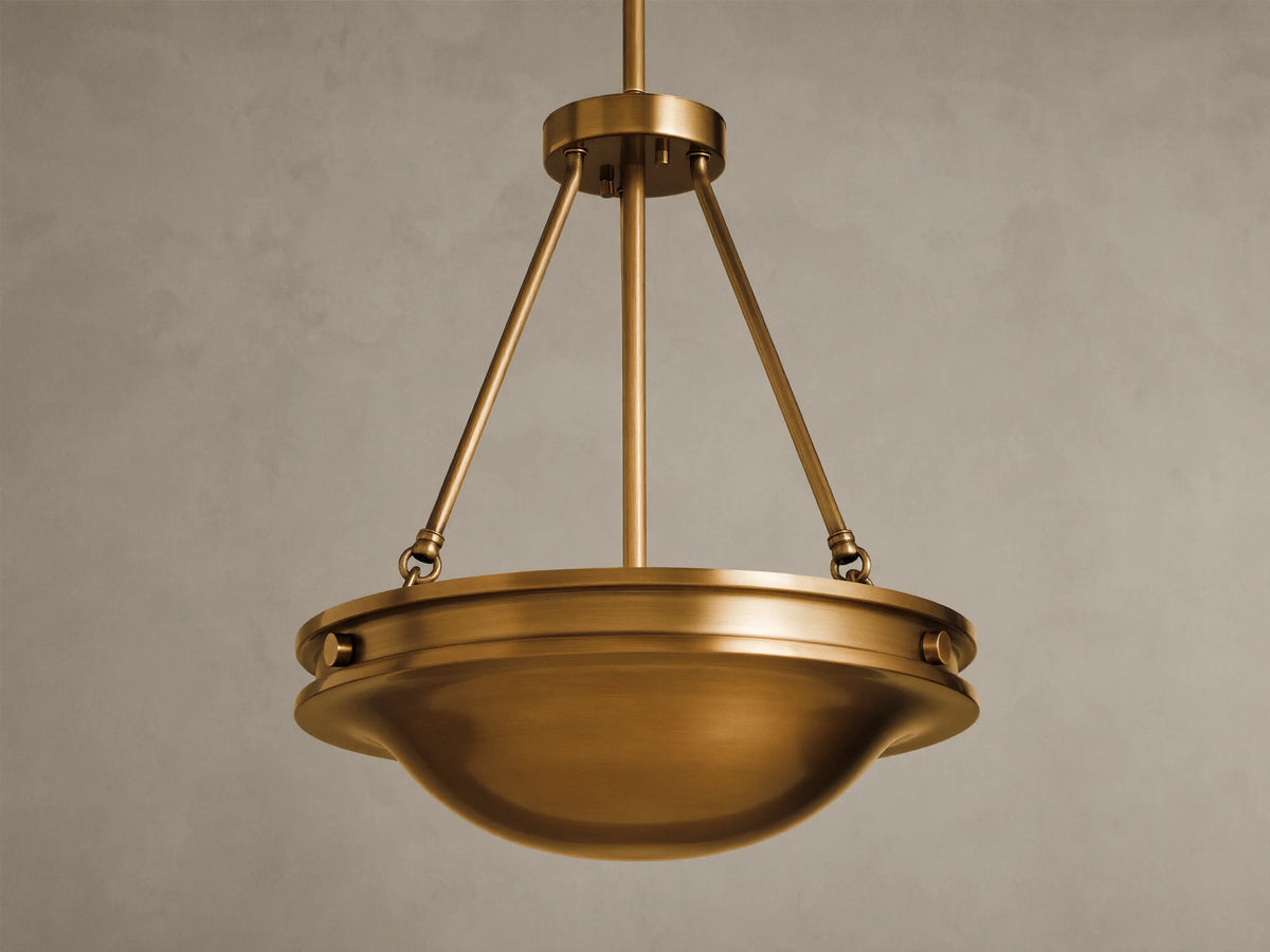 Edith 18" Round Pendant in Brass (3 of 6)