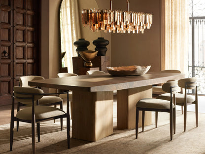 Neve Linear Chandelier: Oval-shaped with numerous illuminated clear cast glass rods of varied lengths, suspended from brass chains.