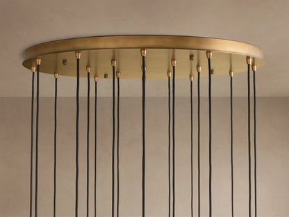 Colleena 36" Round Chandelier with Fluted Glass in Brass (4 of 4)