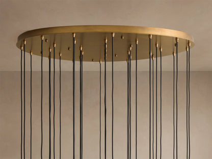 Colleena 48" Round Chandelier with Fluted Glass in Brass (2 of 4)